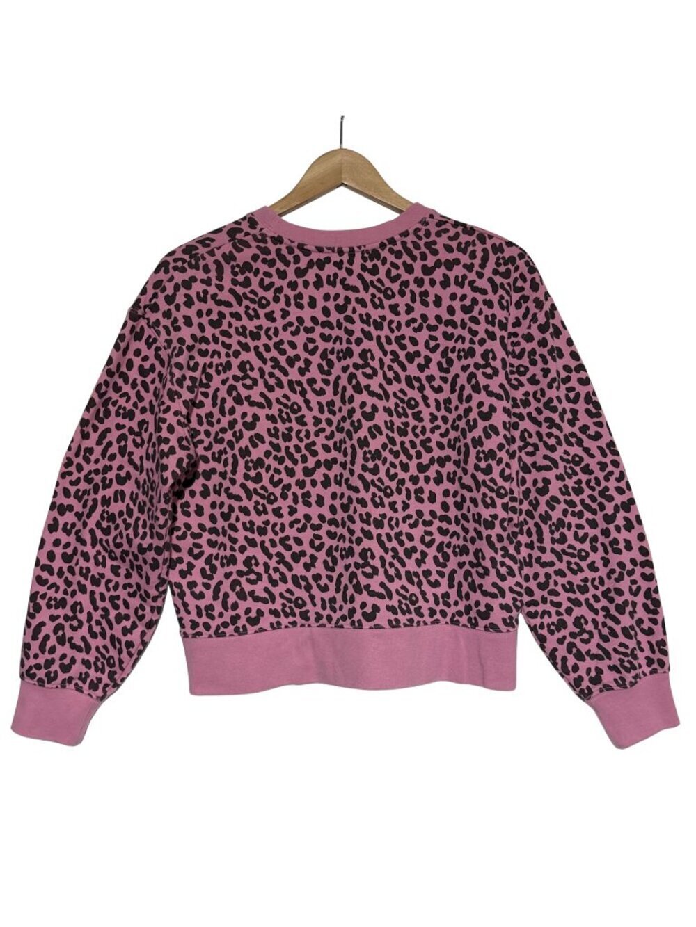 Rails Ramona Pink Jaguar Leopard Print Sweatshirt M Animal Crewneck Pullover Top